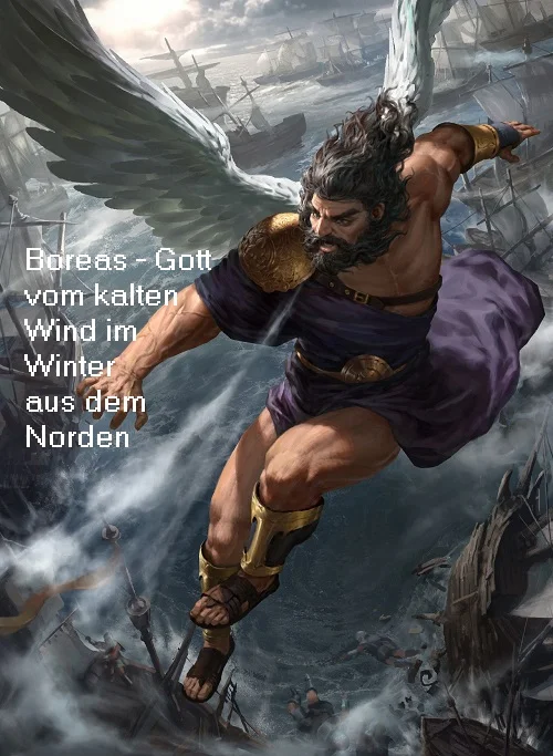 Boreas, Gott vom Nordwind