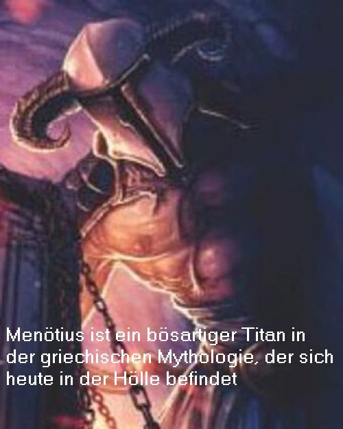 Menoitios, Titan vom Zorn