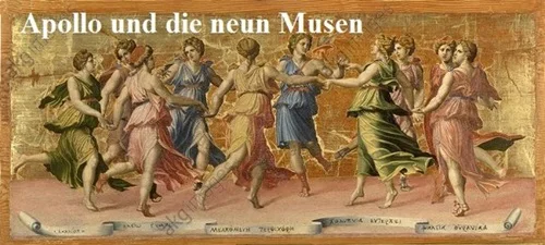 Neun olympische Musen, Schutzgöttinnen der Künste